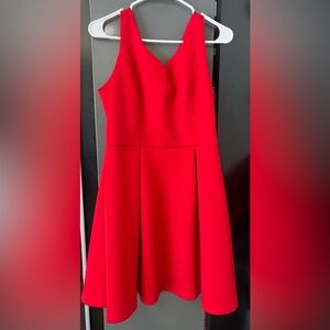 Red Cocktail Dress - Sweetheart Cut